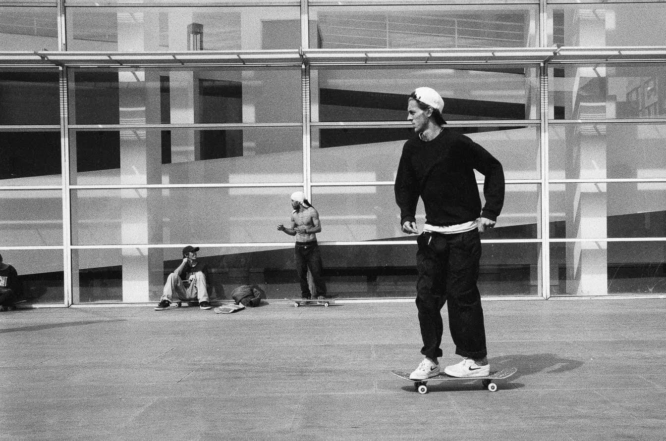 Skateboarding at MACBA